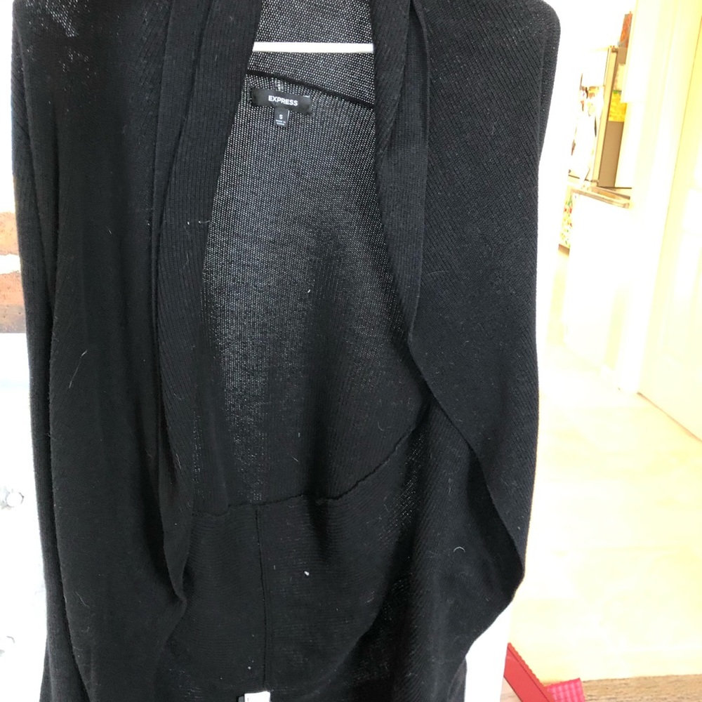 Express women’s open black sweater size Small